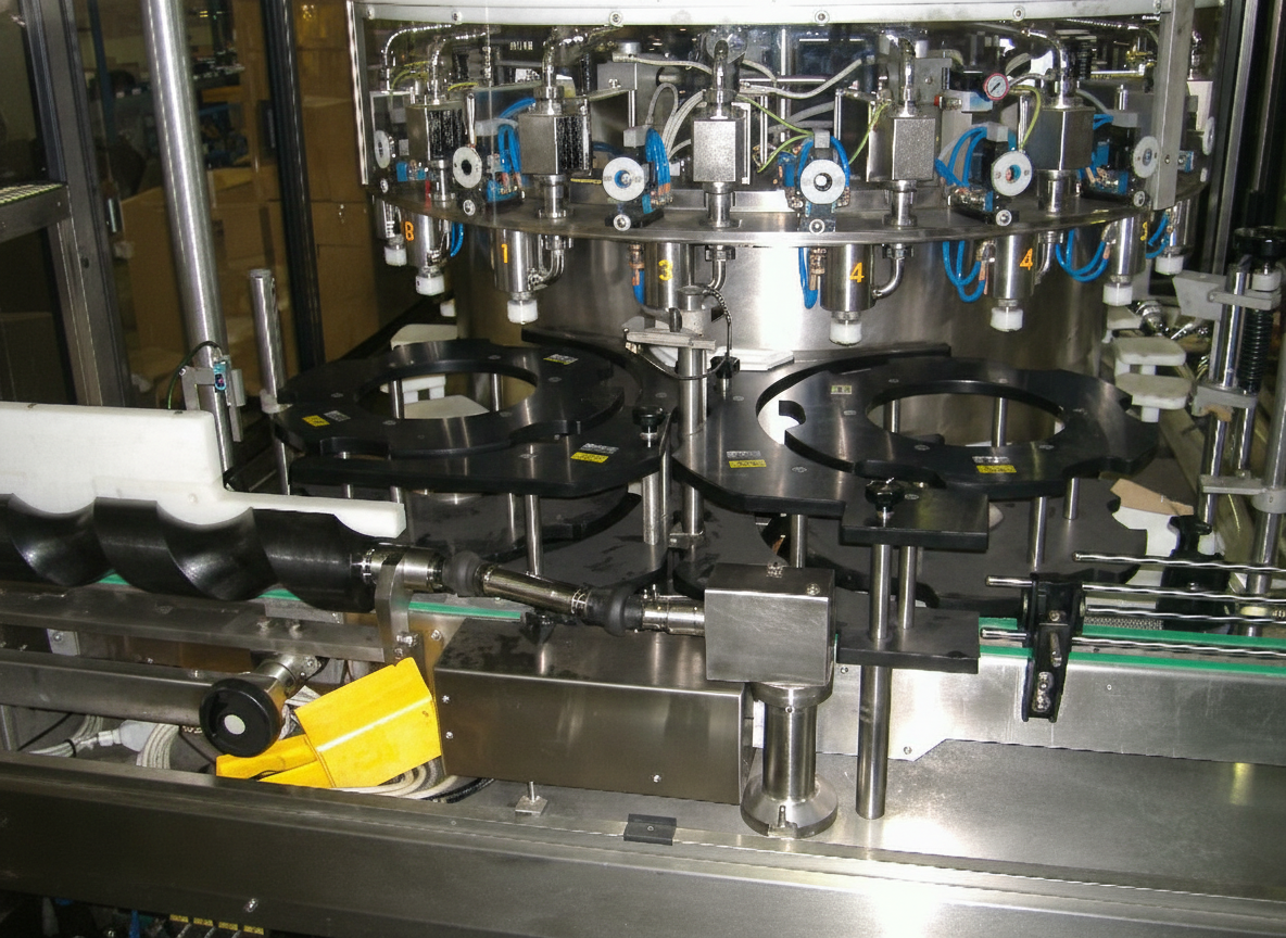 22.	Cambio formato in PE nero su riempitrice rotativa